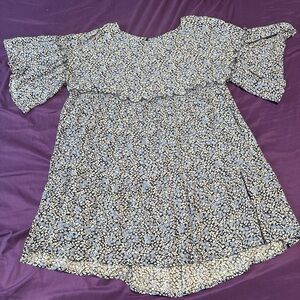 Miami Black and White Floral Mini Dress